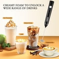 thumbnail image 5 of Dallfoll - Espumador de Leche de Mano,Recargable por USB, Máquina de Espuma Eléctrica para Café,3 Velocidades,2 Batidores,Mini Espumadora Mezcladora,Frappe Latte Cappuccino Chocolate Caliente,Negro, 5 of 5