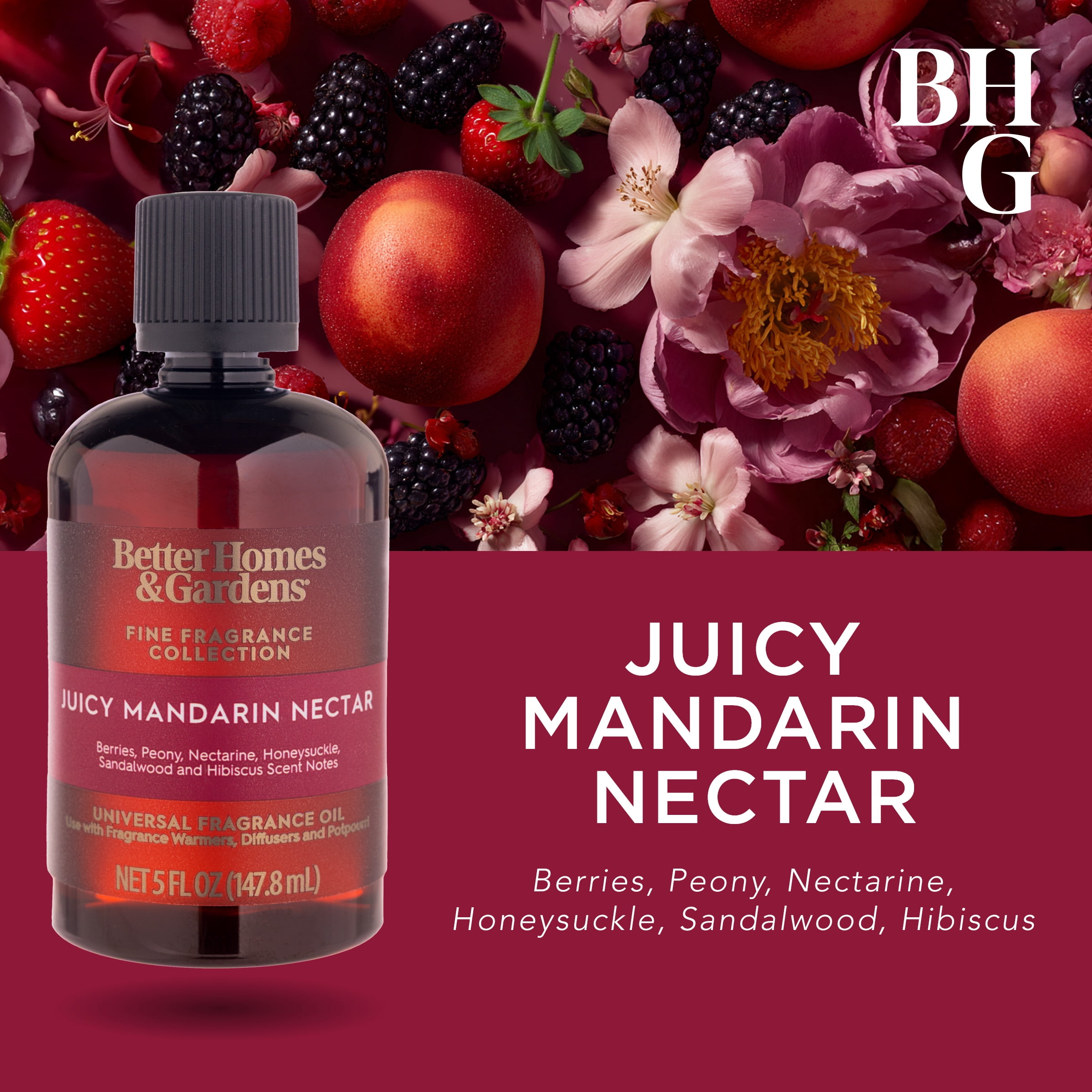 Better Homes & Gardens Fine Fragrance Universal Oil, Juicy Mandarin Nectar, 5 fl oz