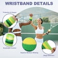 thumbnail image 4 of Uxcell Sweat Band Set Sports Terry Cloth Headband Wristband Set 7"x2" Moisture Wicking Sweat Absorbing Head Band Green/Yellow, 4 of 7