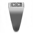 thumbnail image 4 of Anillo Color Negro Para Hombres de Acero Inoxidable Dos Cuadros, 4 of 4