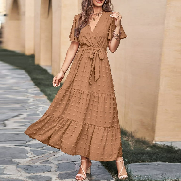 embroidered long dress Thread Embroidered Modest Wear Long Dress in Pink 2XL / 52 / Matching Embroidered Scarf (24 X 71 Inches)