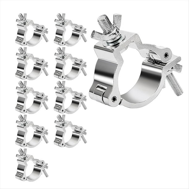 10 Abrazaderas para Iluminación de Armazón, Abrazadera de Aleación de Aluminio de 2" para DJ, para Iluminación de Escenario, Luces PAR, Focos, Luces de Cabeza Móvil.