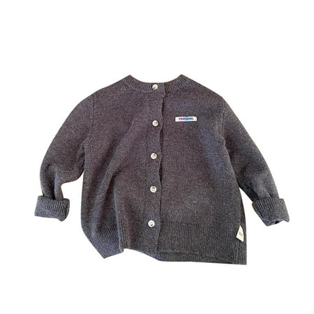 

Baby Girls Spring Winter Long Sleeve Solid Thick Knit Sweater Pullover Tops Coat Cardigan Clothes