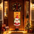 thumbnail image 2 of Amzcrzy Decoración navideña,Árbol de Navidad,Luces navideñas Letrero navideño colgante para puerta, decoración de 43 x 16 pulgadas, adorno de pared con personaje caprichoso para puerta principal, por, 2 of 6