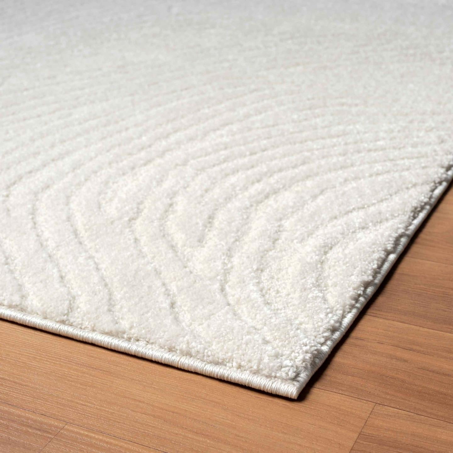 LUXE WEAVERS Abstract Cream 4x5 Area Rug for Living Room