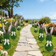 thumbnail image 5 of Easter Decorative Artificial Bunny Topiary Plant Stake, Faux Greenery Rabbit With Bow For Outdoor Garden Yard Lawn Pathway Accent, 1 Piece，The best gift for Easter（With string lights）, 5 of 9