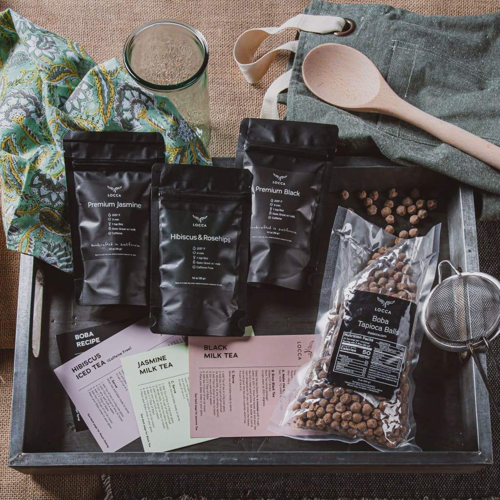 Locca Boba Tea Kit | Hibiscus Dream | Premium Bubble Tea | Up to 24 Drinks | Unique Gift Set