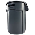 thumbnail image 2 of Rubbermaid Commercial FG264360GRAY Brute 44-Gallon Round Plastic Vented Container - Gray, 2 of 9