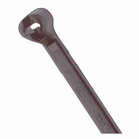Cable Tie, 11-1/2 in L, 3 in Max Bundle Dia., Black, Nylon 6/6, 30 lb Strength, 100 PK