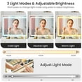 thumbnail image 5 of PamapicLife Modern Makeup Vanity Desk with 43" Mirror, LED Light Strips and Charging Station, White, 5 of 6