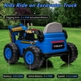 thumbnail image 6 of CazToi 12V Kids Ride On Excavator with Remote Control & Spring Suspension for Kids 3-8, 6 of 11