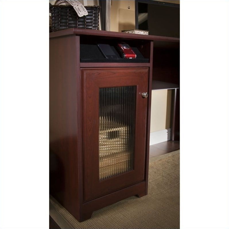 Bush Cabot 60 L Shaped Computer Desk In Harvest Cherry
