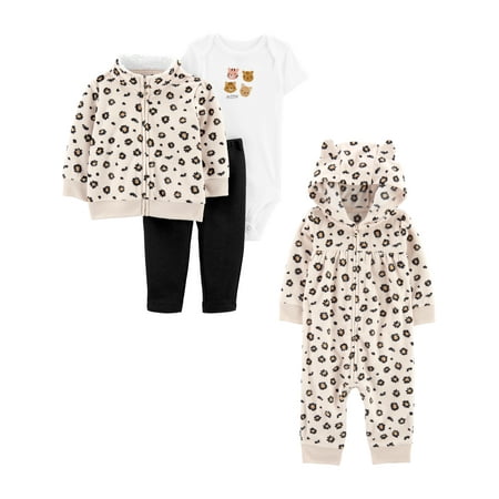 

Carter s Child of Mine Baby Girl Cardigan Outfit and Jumpsuit Set 4-Piece Sizes 0-24M