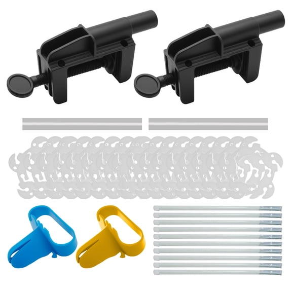 Tabletop Balloon Arch Frame, Clamp-On 12ft Adjustable Balloon Arch Stand with 50 Balloon Clips, Frame Only, Balloons Not Included, Reusable Party Decor for Birthday, Wedding & Holiday Parties