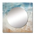 thumbnail image 2 of Designart "Amber And Azure Seashore Sand Blend III" Coastal Beach Sand Beige Large Square Mirror - Square Bedroom Mirror Printed Wall Decor - Coastal Square Printed Wall Mirror Art, 2 of 5