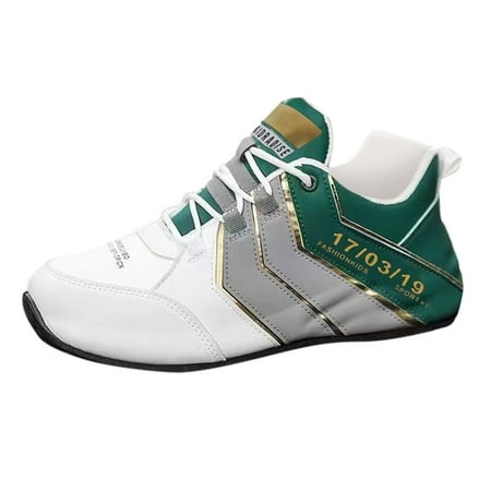 Rrunsv Work Shoes for Men Men s Dress Loafers Driving Slip on Business Formal Shoes Green 41