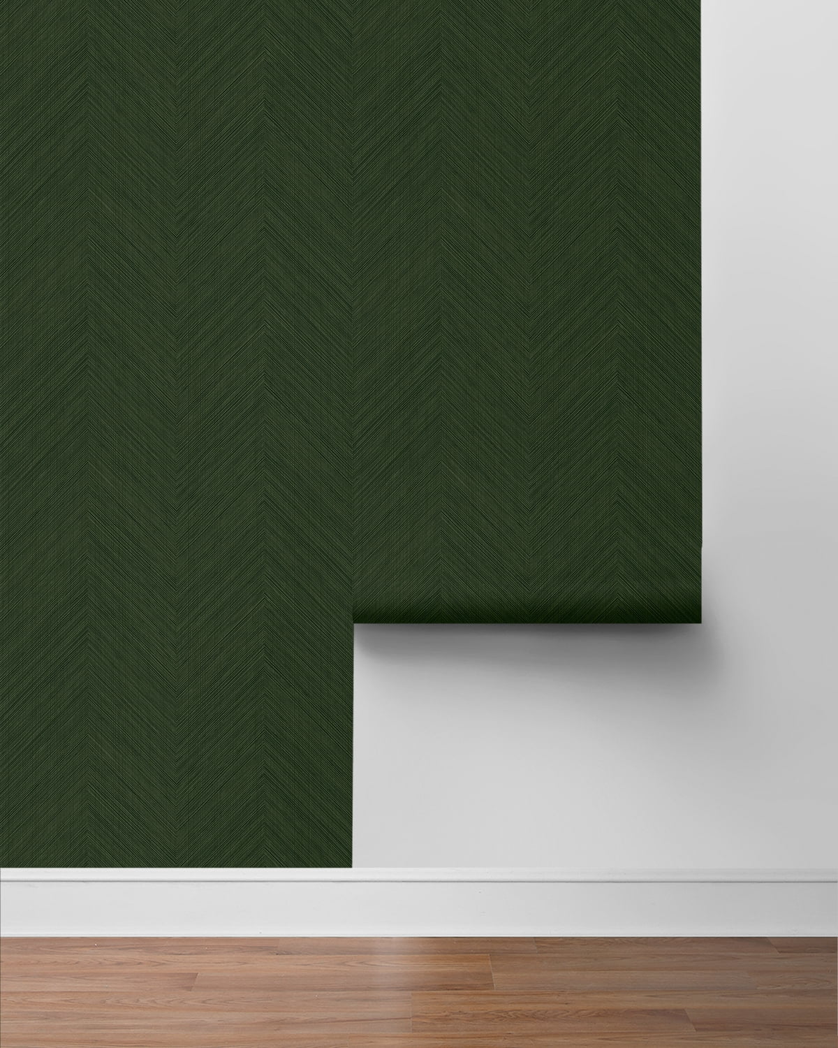 NextWall Green Chevron Stripe Peel and Stick Wallpaper