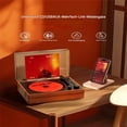 thumbnail image 4 of Reproductor de CD Retro Estilo Maleta con Altavoz Bluetooth Audiophile, Madera de Nogal, Recargable 3600mAh con Mando a Distancia, 4 of 5