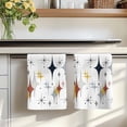 thumbnail image 7 of Diamond Kitchen Towels Set of 3, Modern Geometric Middle Century Grey Yellow Red Absorbent Dish Towels for Kitchen, Microfiber Hand Towel, Quick Drying Tea Towel for Cleaning Decorative Dishcloths, 7 of 7