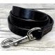 thumbnail image 1 of Genuine Leather Pet Dog Leash Training Lead Prevent Bite Black and Brown for, 1 of 4