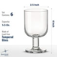 thumbnail image 2 of Bormioli Rocco Hosteria 5.5 Ounces Small Glass, Set of 6, 2 of 7