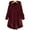 Wine, variant on Pavied Fuzzy Sweater for Women,Long Sleeve Shirts for Women,Thermal Hoodie,Fleece Sweatshirts for Women,Autumn/Winter Long Sleeve Plush Warm Hooded Button Top,Trendy Tops for Women Brown M
