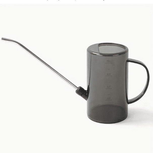 1L Gray Watering Can, Small Watering Can with Stainless Long Spout for Indoor/ House Plant Flowers Garden 1L/34Oz