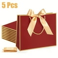 thumbnail image 2 of Specollect 5 Pcs Gift Bags, Cloth Material, Versatile for All Occasions, Sophisticated Gold Design, Reusable Party Favor Bags, 2 of 9