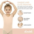 thumbnail image 5 of Elowel Toddler Leotard for Girls Basic Short Sleeves for Gymnastic Dance Ballet Nude Pink Size 4-6, 5 of 7