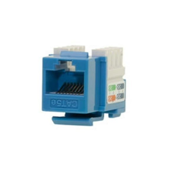 CableWholesale 310-121BL Cat5e Keystone Jack - RJ45 Female to 110 Punch Down, Blue