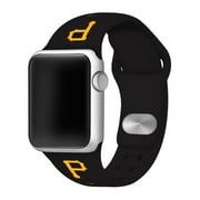 Pittsburgh Pirates Silicone Apple Watch Band 38mm/40mm Black - MLB Watch Band
