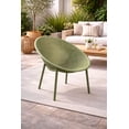 thumbnail image 3 of 2xhome Set of 2 Mid-Century Modern Tropical Weather-Resistant Plastic Indoor Outdoor Side Chairs, Egg-Shaped Accent Lounge Chairs with Perforated Seat Design for Patio, Balcony, Living Room, Sunroom, 3 of 11