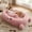 Pink, variant on Human Sized Dog Bed, 70.87" x 45" x 12" Large Dog Bed with 2 Storage Pockets, Faux Fur Orthopedic Pet Bean Bed for Adults & Giant Pets - Black