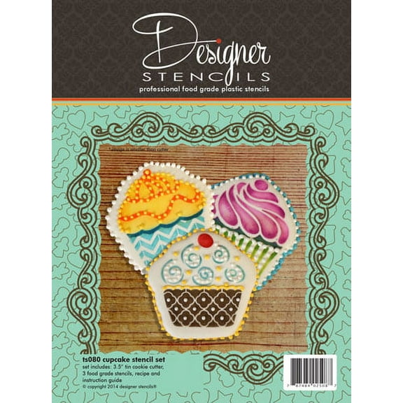 Cupcake Stencil and Tin Cutter Set TS080 by Designer Stencils