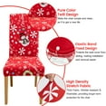 thumbnail image 4 of TOPCHANCES Christmas Chair Back Cover Set of 6, Snowman Slipcovers Kitchen Chair Cap Sets Xmas Decoration for Dinning Room Christmas Banquet Holiday Festival Decor, 4 of 7