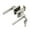 Square silver, variant on TIERPOP Contemporary Square/Round Privacy Lever Door Handle Easy to Open Locking Lever for Bedroom or Bathroom Heavy Duty