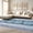 Indigo Blue, variant on Assaile 8 x 10 ft Polyester Pearl Velvet Orange Rectangular Hallway Bathroom Entryway Kitchen Office Foldable Flower Moon Printed Modern Washable Area Rug