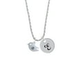 thumbnail image 2 of Delight Jewelry Silvertone Little Bird Initial - A - Silvertone Script Initial Disc - E - Charm Necklace, 20"+3", 2 of 4