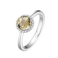 thumbnail image 4 of Lafonn Birthstone Sterling Silver Platinum Plated Lassire NOVEMBER Ring (Appx: 1.05 cttw Citrine Appx 0.85 cttw), 4 of 5