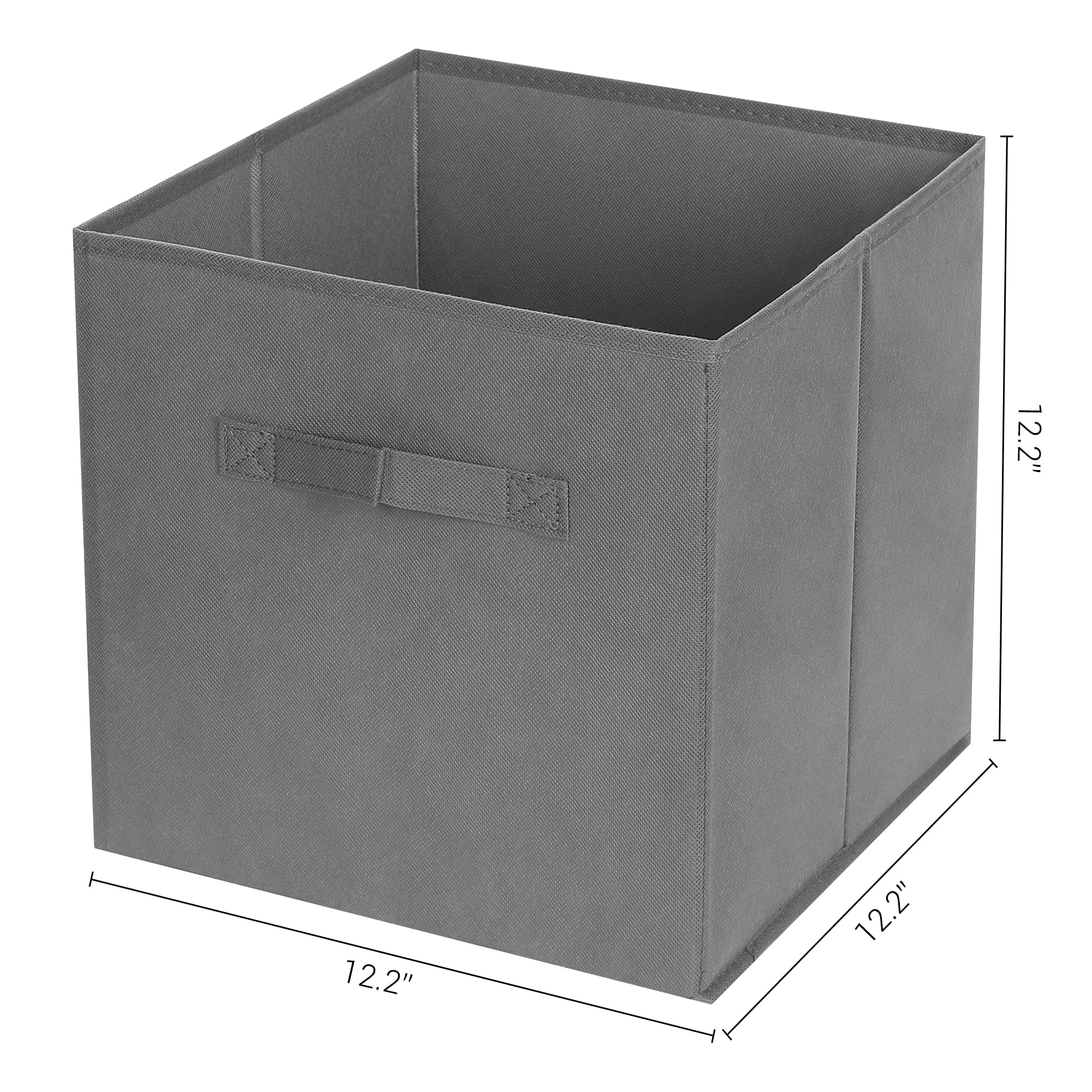 Unique Bargains Fabric Storage Cube Storage Bin Grey 12.2*12.2*12.2in