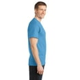 thumbnail image 2 of Port & Company PC150 Mens Ring Spun Cotton Tees, Aquatic Blue - Medium, 2 of 3
