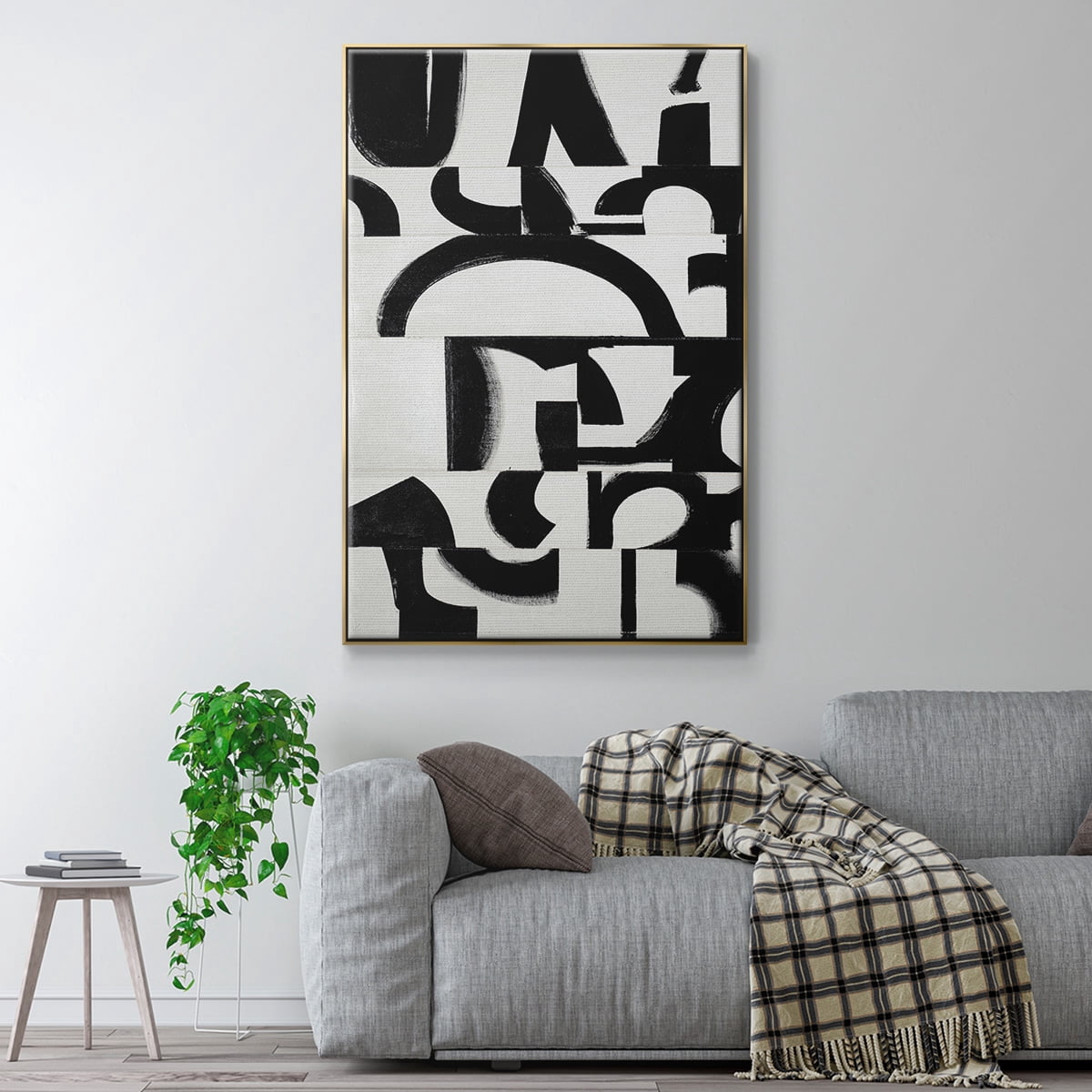 Prosperous Elements V11 Framed Premium Gallery Wrapped Canvas - Ready to Hang - 17 x 25 - Gold Floating Frame