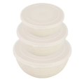 thumbnail image 1 of Hyasfey 3Pcs/Set Cereal Bowls with Lid Lightweight BPA-Free Dinner Bowls for Noodles Rice Fruit Soup Dishwasher Microwave Safe Multifunctional Storage Containers Silicone Sealed Dinnerware Set, 1 of 8