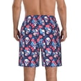 thumbnail image 3 of Yiaed Skull flower blue Print Men's Swim Trunks with Lining Quick Dry Sports Shorts Beach Shorts Boardshorts-XX-Large, 3 of 5