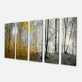 thumbnail image 2 of Yellow Morning in Forest Panorama - Landscape Canvas Art Print, 2 of 3