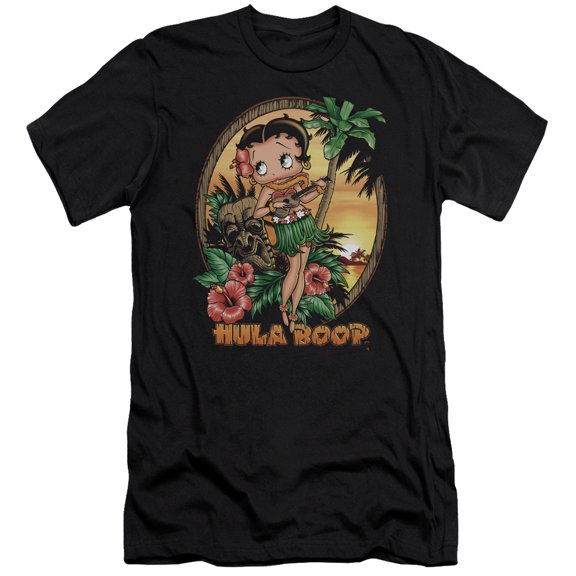 Betty Boop Hula Boop Ii S/S Adult 30/1 T-Shirt Black