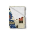 thumbnail image 2 of Scotland Soft Flannel Fleece Throw Blanket, United Kingdom Travel Map with Attractions Doodle Postcard Stamp Theme, Cozy Plush for Indoor and Outdoor Use, 50" x 60", Multicolor, by Ambesonne, 2 of 6