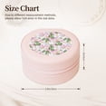 thumbnail image 2 of Yiaed Lilies Flowers Print Travel Jewelry Case Bridesmaid Gift Boxes Jewelry Travel Organizer Small Round Jewelry Box Mini Storage-Pink, 2 of 7