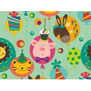 Pack of 1, Dandy Lion'S Birthday Wrapping Paper, 24" x 417', Half Ream Roll for Celebration, Party, Holiday, Birthday and Events, Made in USA