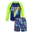 thumbnail image 2 of Hiijoy Boys Beach Swimsuit UPF 50+ Long Sleeve Rash Guard Board Shorts Bathing Suit, Sizes 7-12, 2 of 4